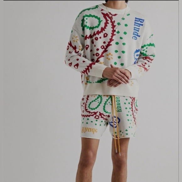 Rhude Multicolor Knit Shorts - Picture 1 of 13